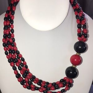 Red and black necklace